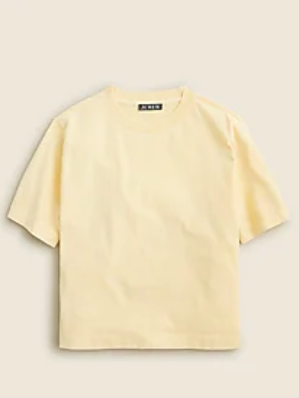 J Crew Relaxed Premium Weight cropped Tee S